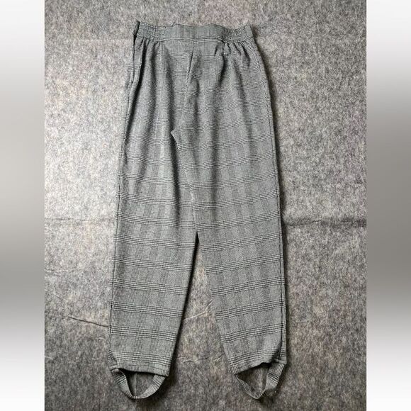 Vintage Norton McNaughton 90s Stirrup Pants Women’s Size 12 Pleated Check - Picture 8 of 9